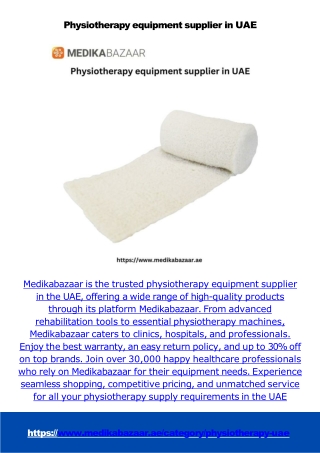 Best Physiotherapy equipment  and ecg machine supplier in UAE