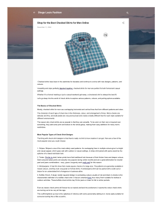 Shop for the Best Checked Shirts for Men Online