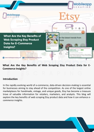 Web Scraping Etsy Product Data for E-Commerce Insights