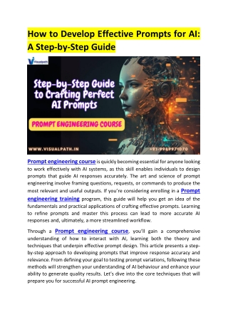 Prompt engineering course | Prompt Engineering training