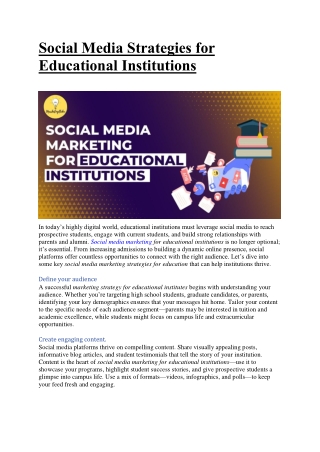 Social Media Strategies for Educational Institutions-pdf