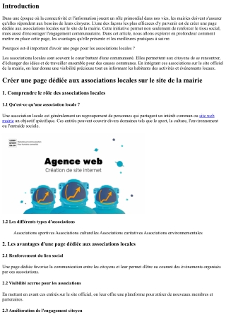 “Créer une page dédiée aux associations locales sur le site de la mairie”