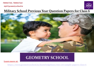 Military School Previous Year Question Papers for Class 6