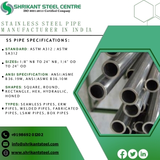 SS Pipe in India | SS Pipe in Saudi Arabia | SS Pipe in USA | SS Pipe in Oman |