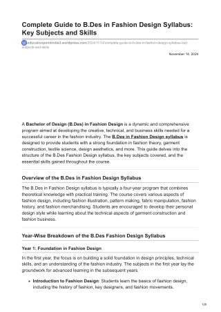 educationpointindia3.wordpress.com-Complete Guide to BDes in Fashion Design Syllabus Key Subjects andnbspSkills