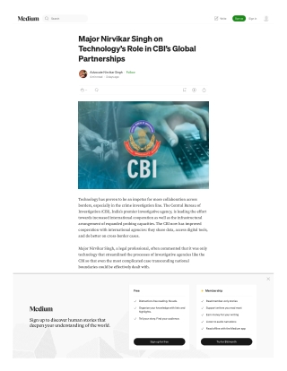 Major Nirvikar Singh on Technology’s Role in CBI’s Global Partnerships