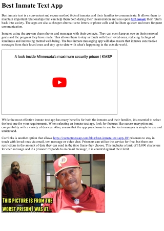 Best Inmate Text App