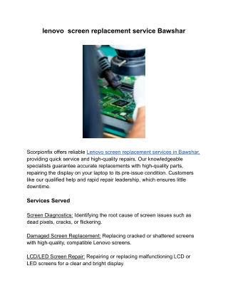lenovo  screen replacement service Bawshar
