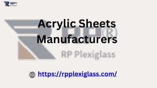 High-Quality Acrylic Sheets Manufacturers – RP Plexiglass