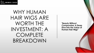 Why Human Hair Wigs Are Worth the Investment A Complete Breakdown