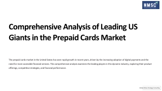 Comprehensive Analysis of Leading US Giants in the Prepaid Cards Market
