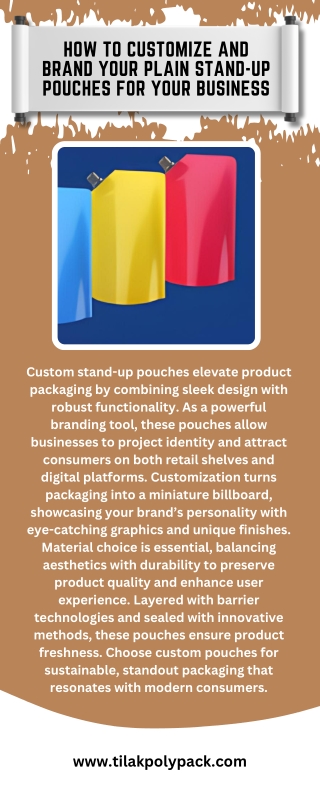 How to Customize and Brand Your Plain Stand-up Pouches for Your Business