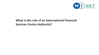 What is the role of an International Financial Services Centre Authority