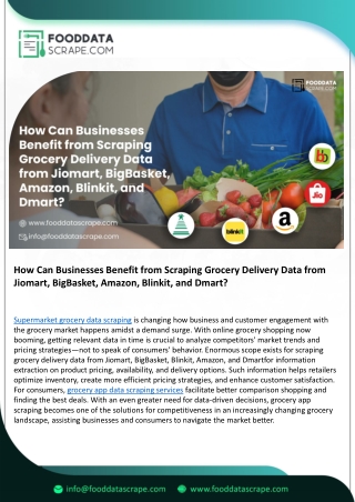 Scraping Grocery Delivery Data: Jiomart, BigBasket, Amazon, Blinkit, Dmart