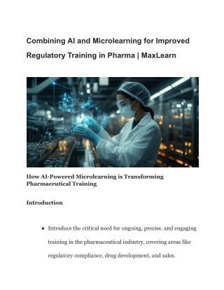 Combining AI and Microlearning for Improved Regulatory Training in Pharma _ MaxLearn