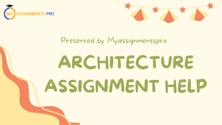 Architecture Assignment Help