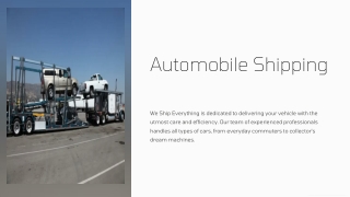 Automobile Shipping