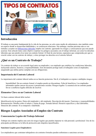 ¿Sabías que trabajar sin contrato puede costarte caro?