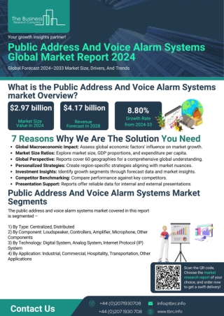 Public Address And Voice Alarm Systems Global Market Report 2024