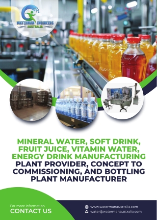 SOFT DRINK MINERAL WATER VITAMIN WATER PLANTS MANUFACTURER