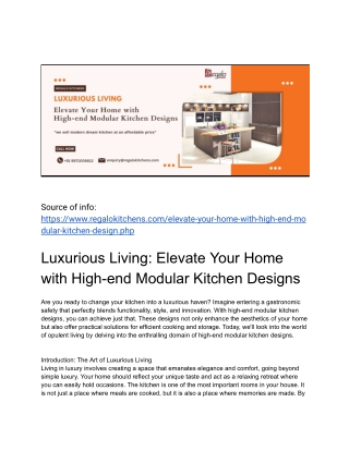 Luxurious Living_ Elevate Your Home with High-end Modular Kitchen Designs