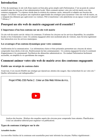 Comment animer votre site web de mairie avec des contenus engageants