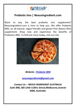 Prebiotic Imo  Nexusingredient.com