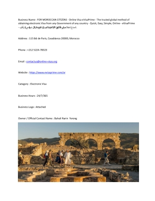 EVISAPRIME-WEBSITE-FOR MOROCCAN CITIZENS