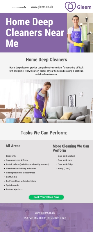 Home Deep Cleaners near Me | Gleem Cleaning