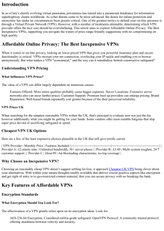 Affordable Online Privacy: The Best Inexpensive VPNs
