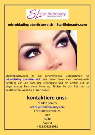 microblading oberösterreich  Starlifebeauty.com