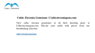 Cubic Zirconia Gemstone  Cubiczirconiagem.com