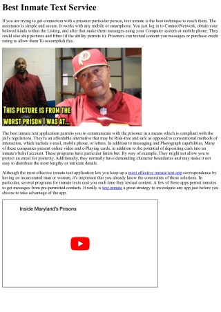 Ideal Inmate Text Service