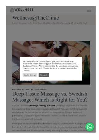 Deep Tissue Massage vs. Swedish Massage Which is Right for You