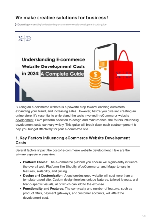 Understanding E-commerce Website Development Costs in 2024: A Complete Guide
