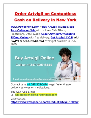 Order Artvigil on Contactless Cash on Delivery in New york