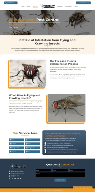 Insect Pest Control & Fly Extermination Barrie – Tremblett Pest Control