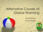 Alternative Causes of Global Warming