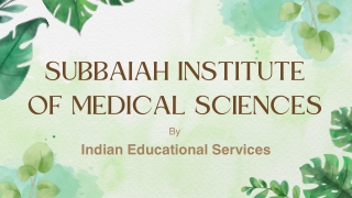 Subbaiah Institute of Medical Sciences
