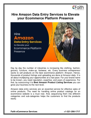 Hire Amazon Data Entry Services to Elevate your Ecommerce Platform Presence
