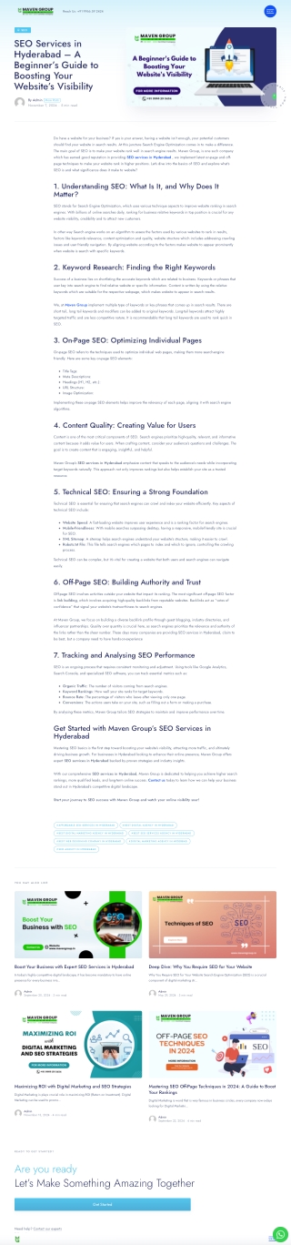 SEO Company in Hyderabad| Maven Group Global