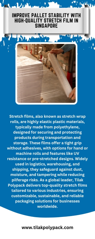 Improve Pallet Stability with High-Quality Stretch Film in Singapore