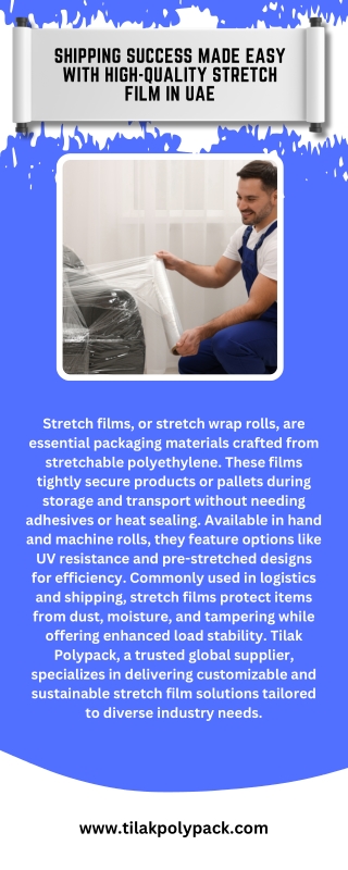 Shipping Success Made Easy with High-Quality Stretch Film in UAE