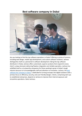 best software company in dubai