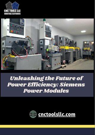 Benefits of Siemens Power Modules-CNC Tools LLC