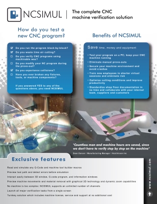 Streamline CNC Machining with NCSIMUL - Efficient, Error-Free Simulation Solutions