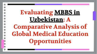 MBBS in Uzbekistan vs Other Countries: Key Comparisons and Advantages