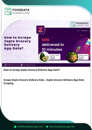 How to Scrape Zepto Grocery Delivery App Data?