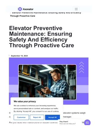 elevator preventive maintenance