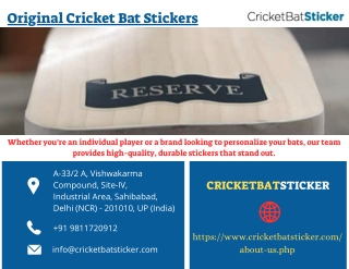 Original Cricket Bat Stickers